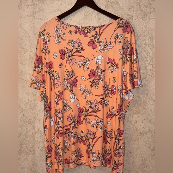 Liz Claiborne Womens Plus Round Neck Short Flutter  Sleeve Blouse - Picture 5 of 8